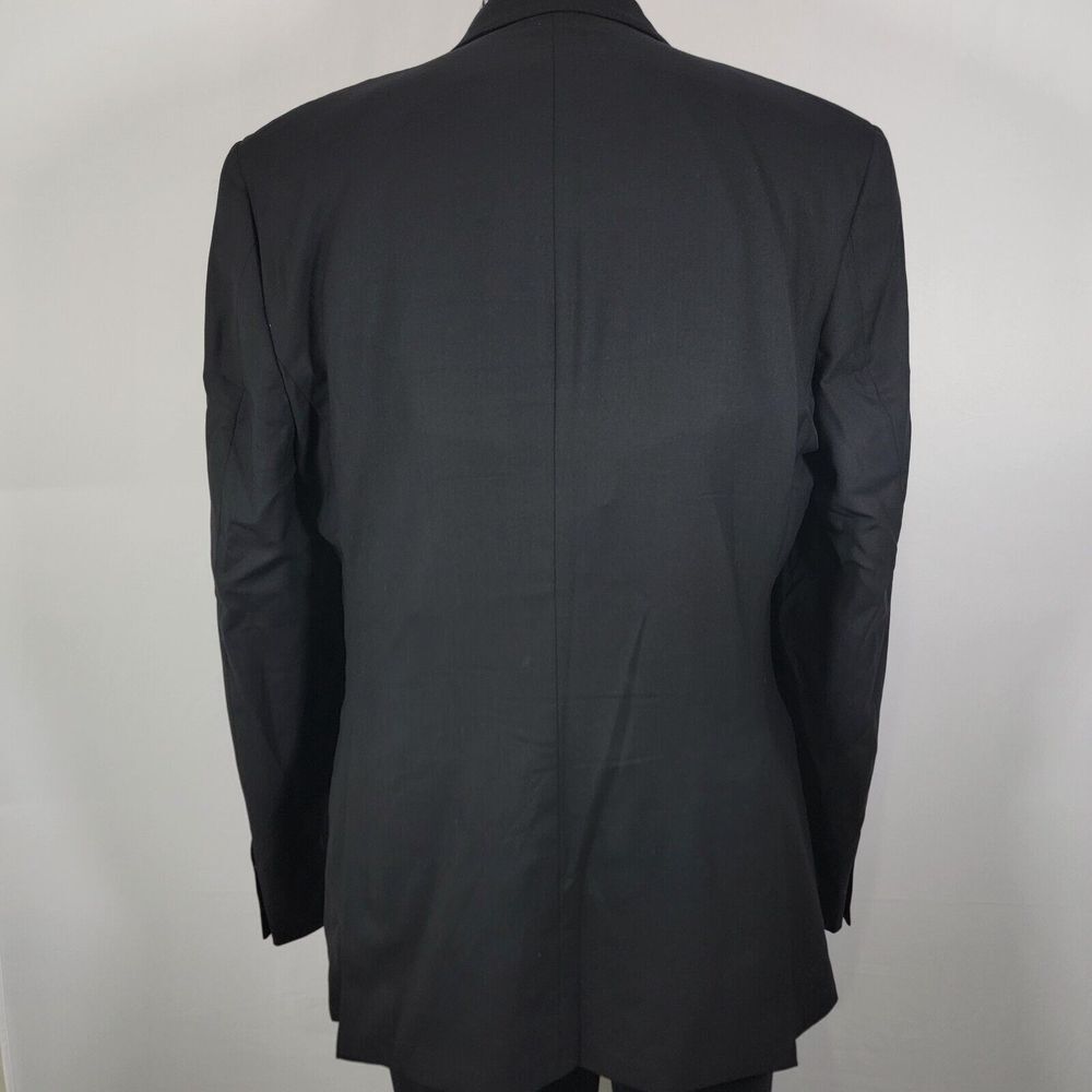 Joseph Abboud Mens Sport Coat Blazer Two Button Black Twill Super 120s Wool 44XL - Picture 11 of 16
